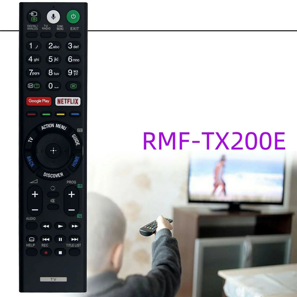 RMF-TX200E For Sony TV Voice Control Infrared Remote Replacement 10m Range Ergonomic Controller - 4