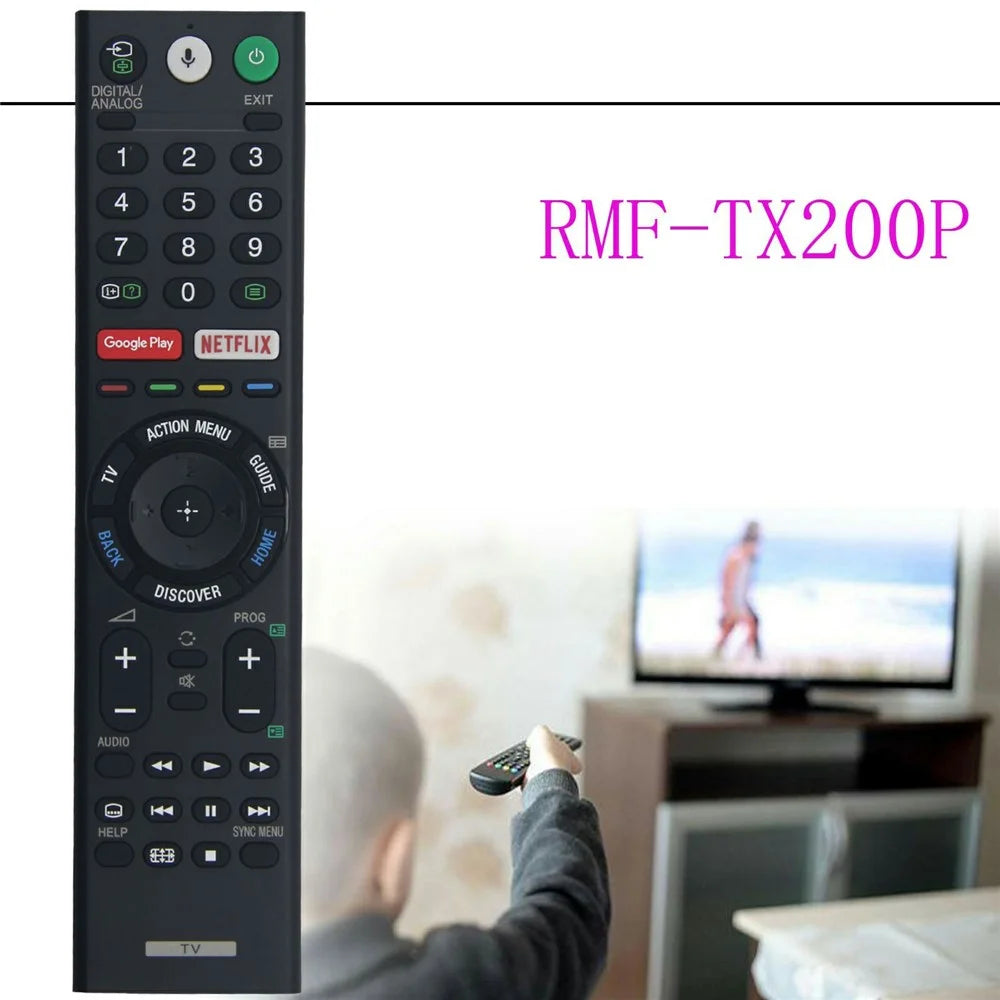RMF-TX200P For Sony TV Voice Control Infrared Remote Replacement 10m Range Ergonomic Controller - 5