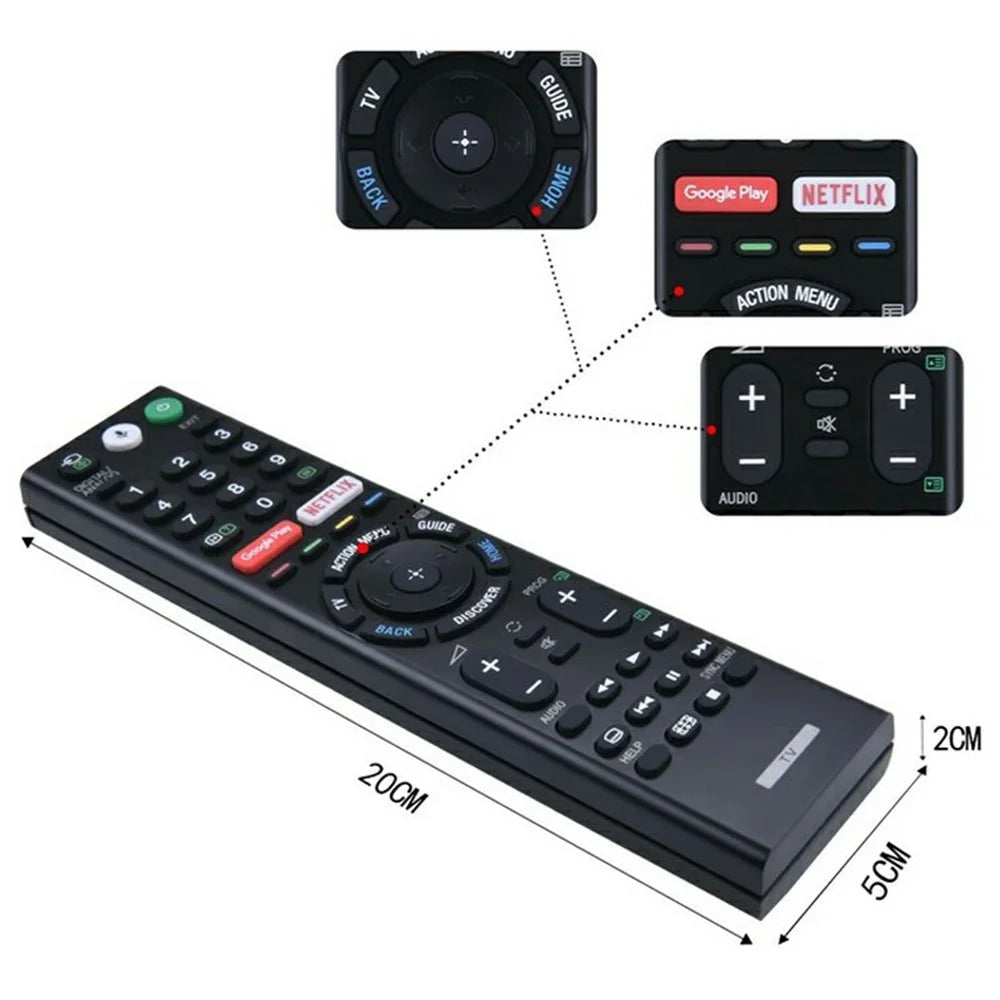RMF-TX200P For Sony TV Voice Control Infrared Remote Replacement 10m Range Ergonomic Controller - 6