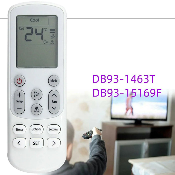 DB93-1463T / DB93-15169F For Samsung Air Conditioner Infrared Remote Control 10m Range Replacement Controller - 7