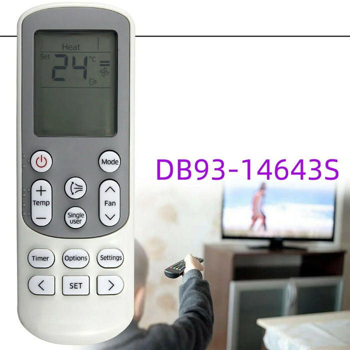 DB93-14643S For Samsung Air Conditioner Infrared Remote Control 10m Range Replacement Controller - 5