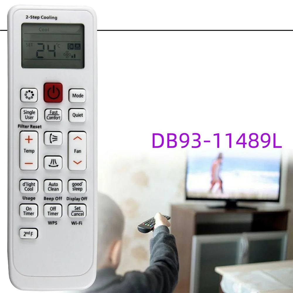 DB93-11489L For Samsung Air Conditioner Infrared Remote Control 10m Range Replacement Controller - 5