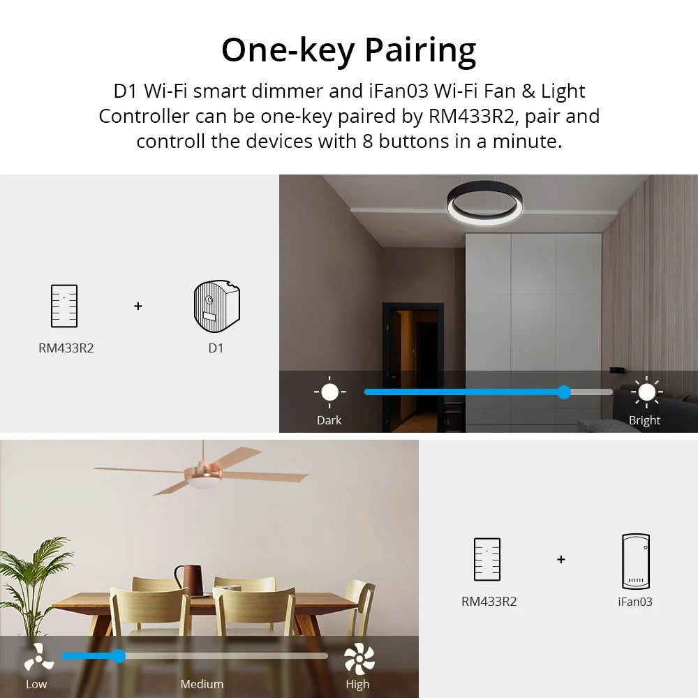 SONOFF RM433R2 Series 8-button Remote Control Lightweight Controller without Base/Battery - 6