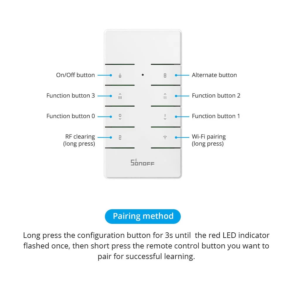 SONOFF RM433R2 Series 8-button Remote Control Lightweight Controller without Base/Battery - 7