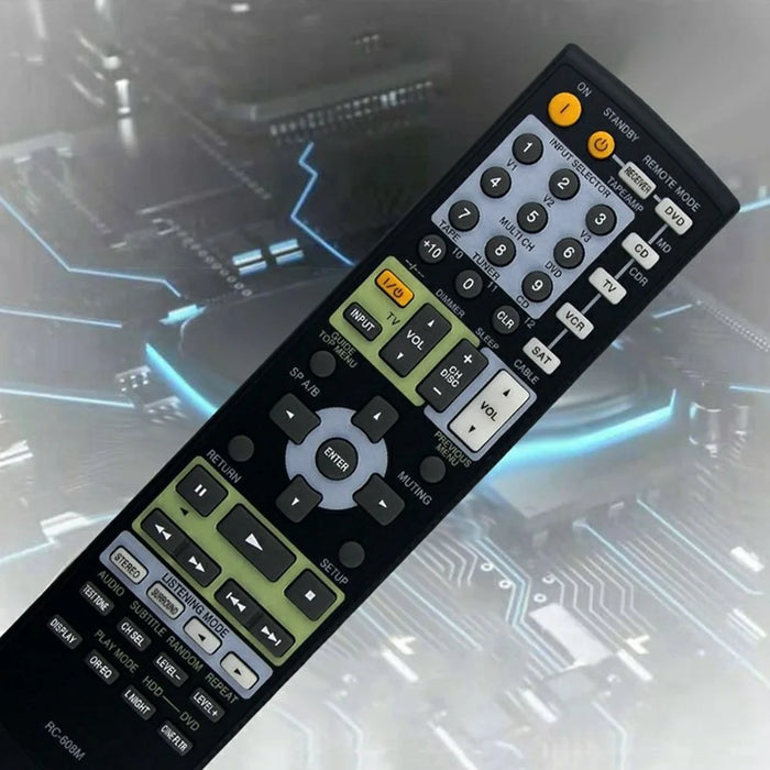 RC-608M For Onkyo Amplifier Player Remote Control 10m Range Battery Powered Replacement Controller - 5