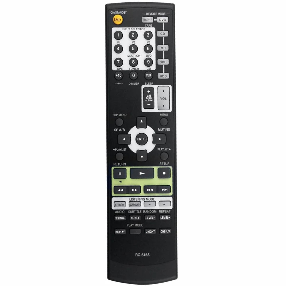 RC-645S For Onkyo Amplifier Player Remote Control 10m Range Battery Powered Replacement Controller - 1