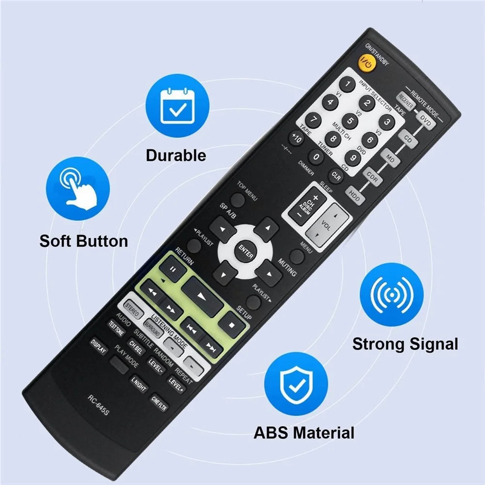 RC-645S For Onkyo Amplifier Player Remote Control 10m Range Battery Powered Replacement Controller - 3