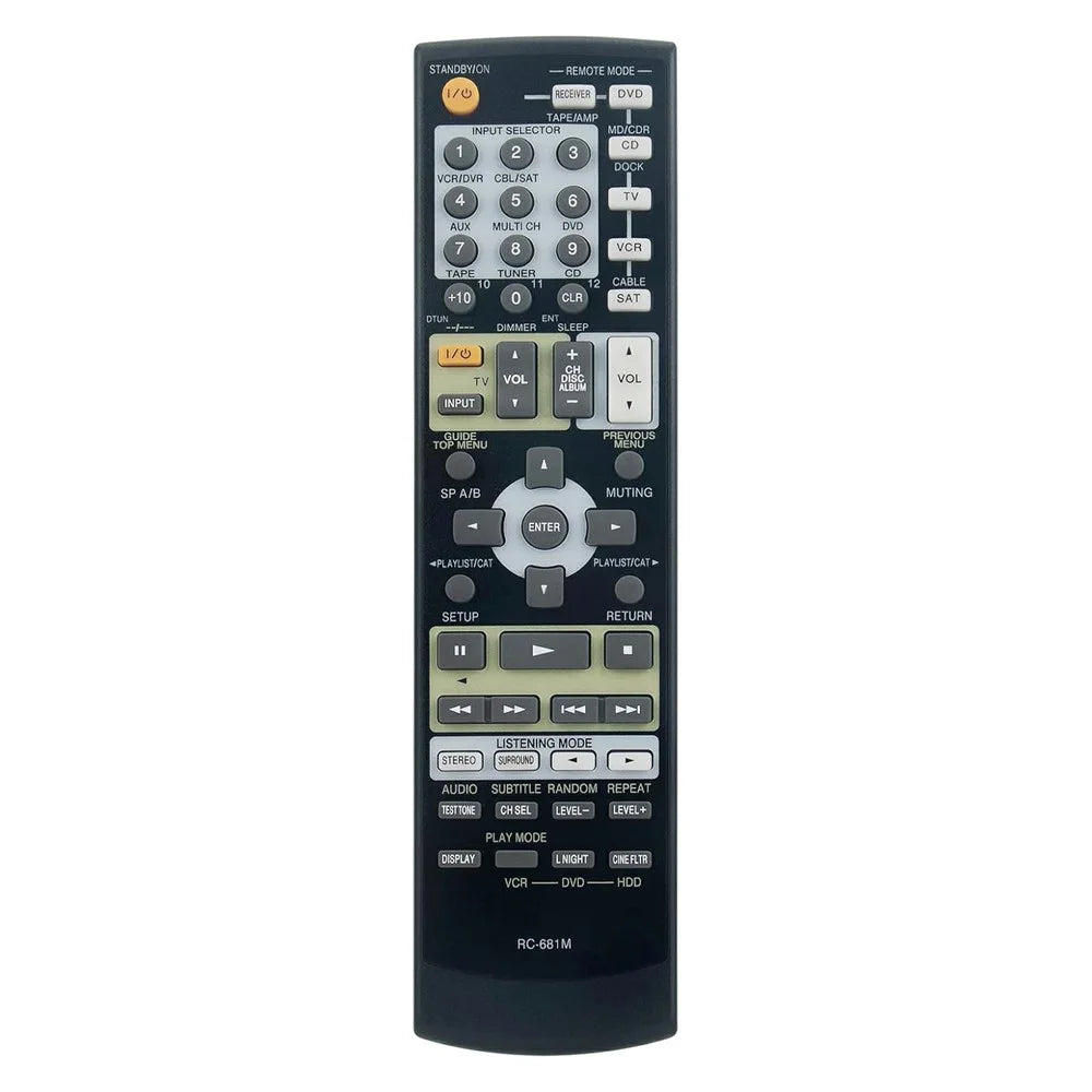 RC-681M For Onkyo Amplifier Player Remote Control 10m Range Battery Powered Replacement Controller - 1