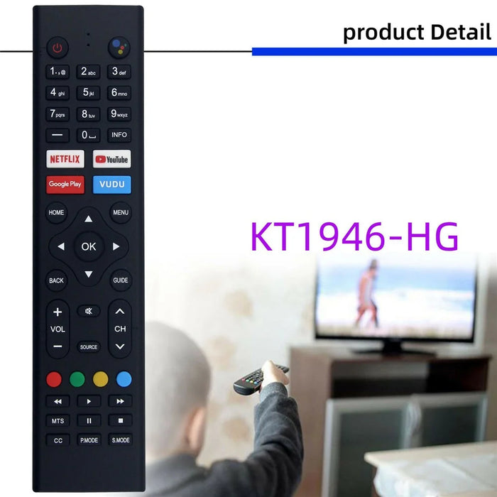 KT1946-HG For JVC LCD TV Remote Control Battery Powered Voice Activated Infrared Controller - 3