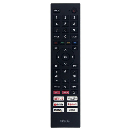 ERF3H80H For Hisense TV Remote Control Ergonomic Infrared Controller Replacement 1-10m Range - 1