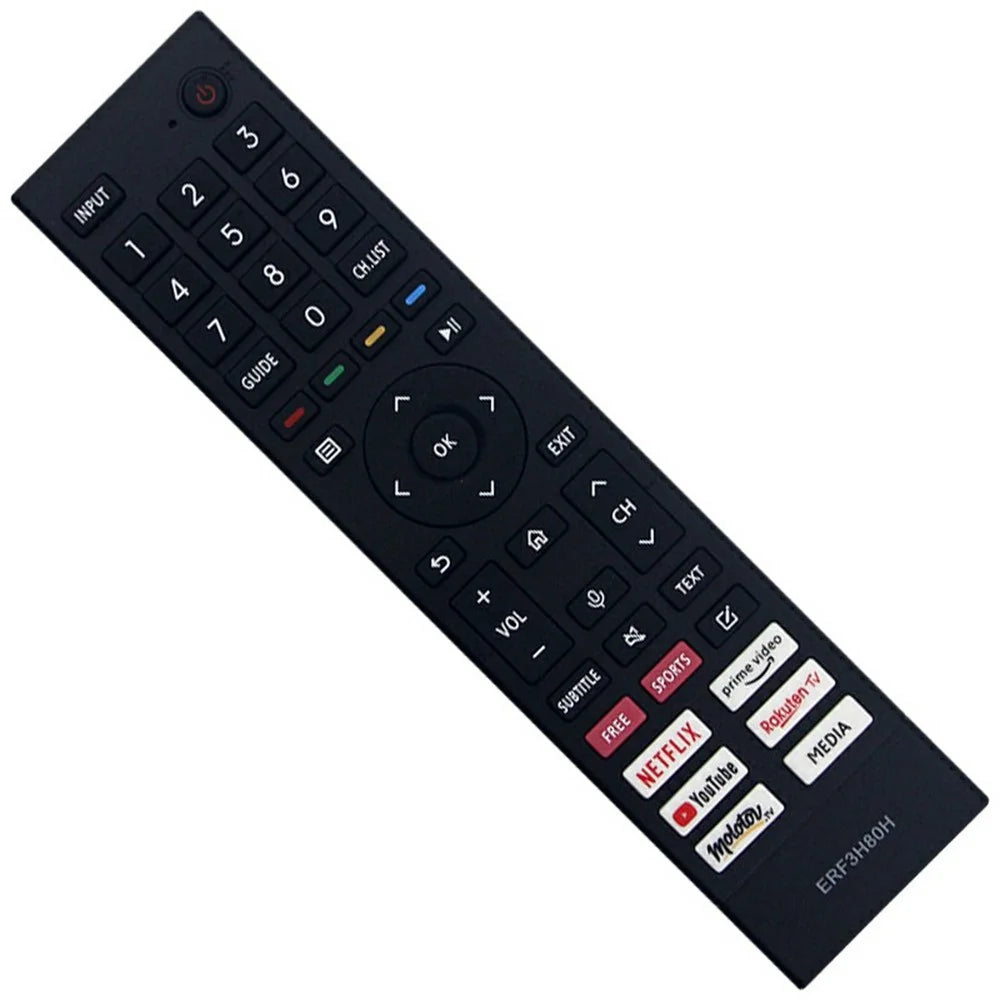 ERF3H80H For Hisense TV Remote Control Ergonomic Infrared Controller Replacement 1-10m Range - 2