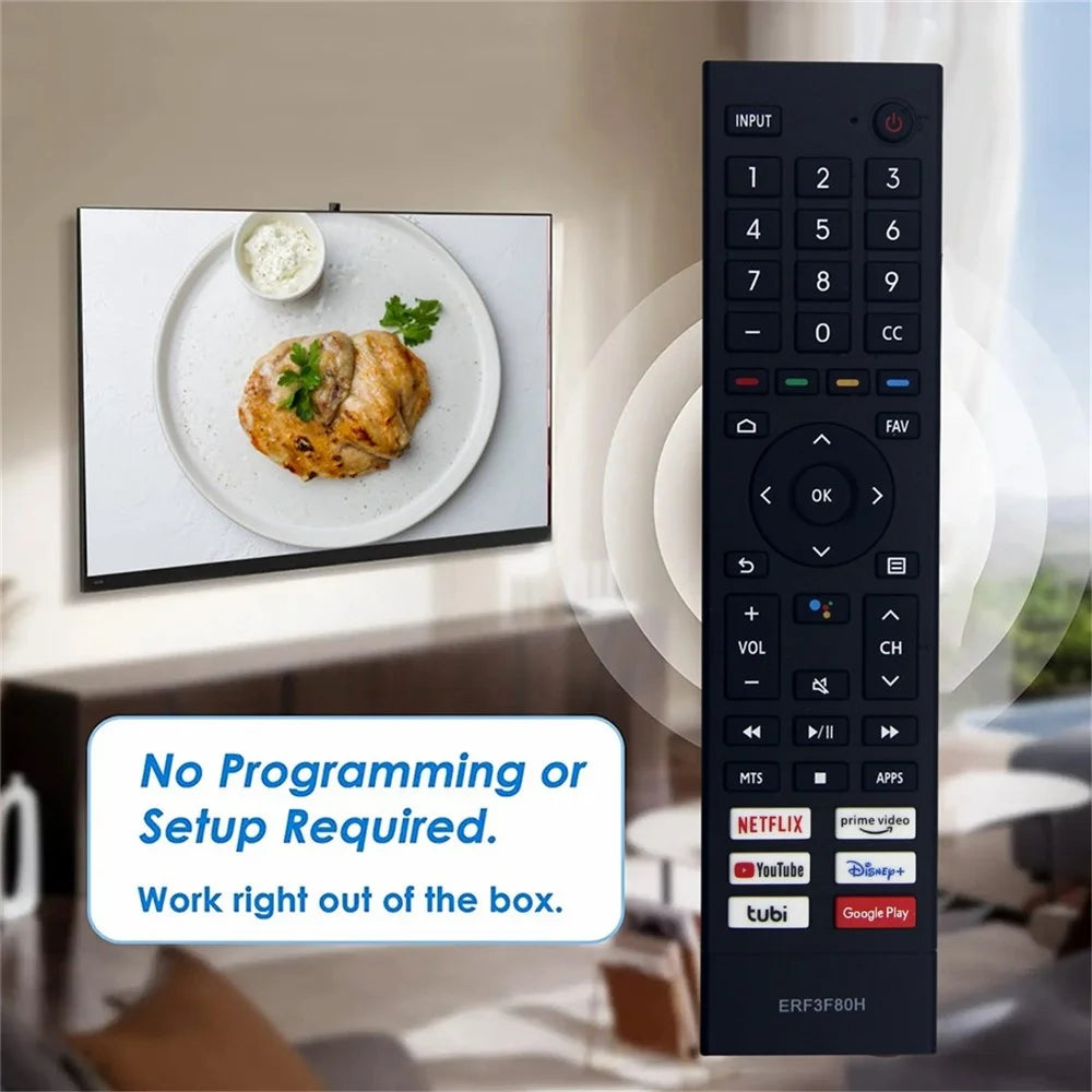 ERF3F80H For Hisense TV Remote Control 1-10m Range Infrared Replacement Controller (Not Support Voice Function) - 6