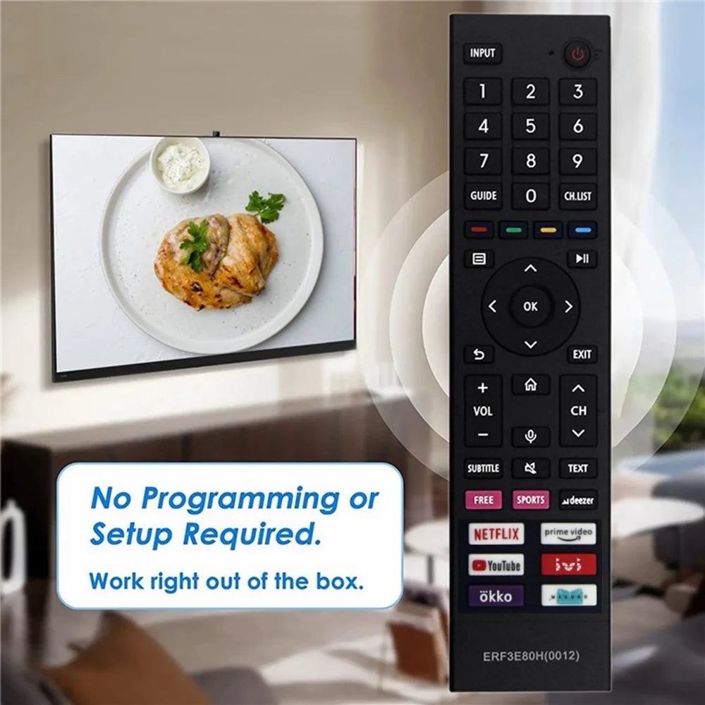 ERF3E80H For Hisense TV Remote Control 1-10m Range Infrared Replacement Controller (Not Support Voice Function) - 4