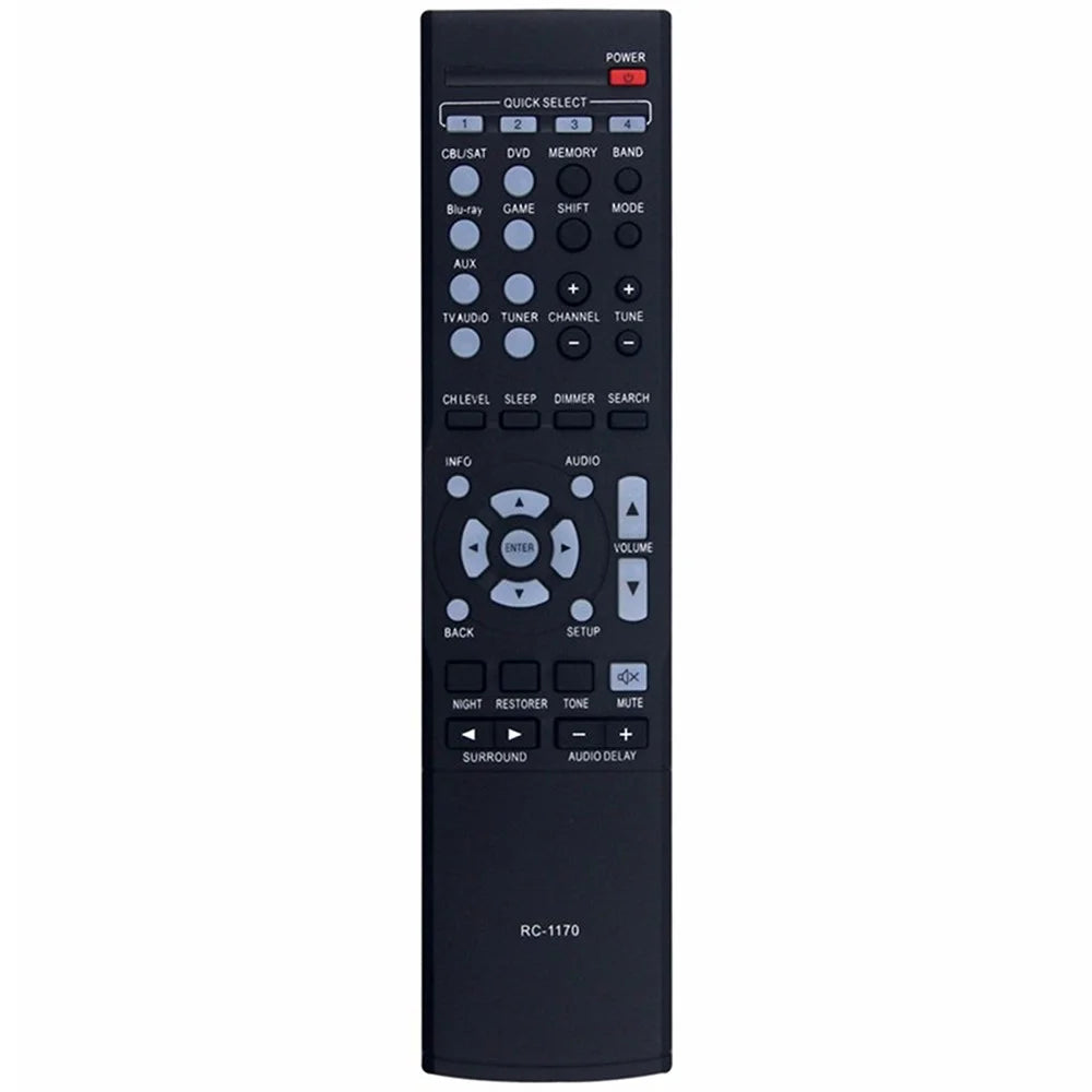 RC-1170 For Denon AV Receiver Infrared Remote Control Battery Powered 10m Range Ergonomic Controller - 1