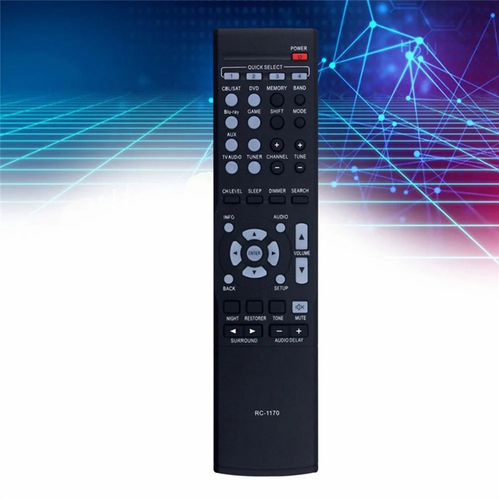 RC-1170 For Denon AV Receiver Infrared Remote Control Battery Powered 10m Range Ergonomic Controller - 4
