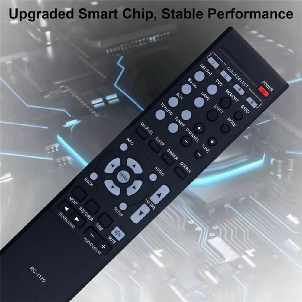 RC-1170 For Denon AV Receiver Infrared Remote Control Battery Powered 10m Range Ergonomic Controller - 6