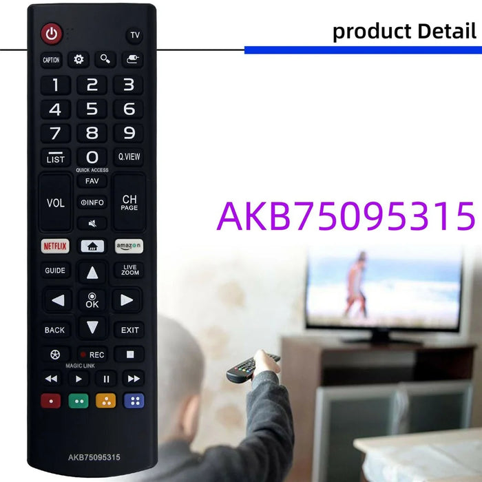 AKB75095315 For LG TV Remote Control Infrared Wireless Replacement Controller - 2