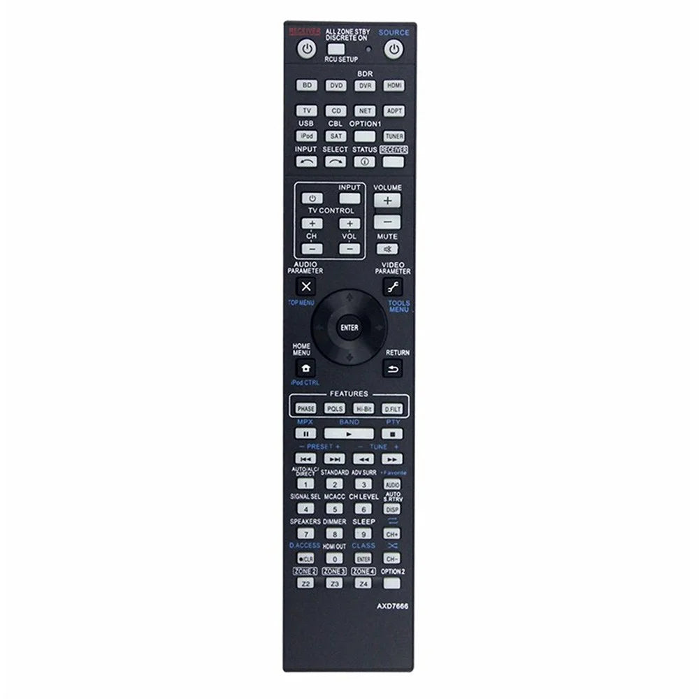 AXD7666 For Pioneer AV Receiver Remote Control 10m Range Handheld Controller Replacement - 1