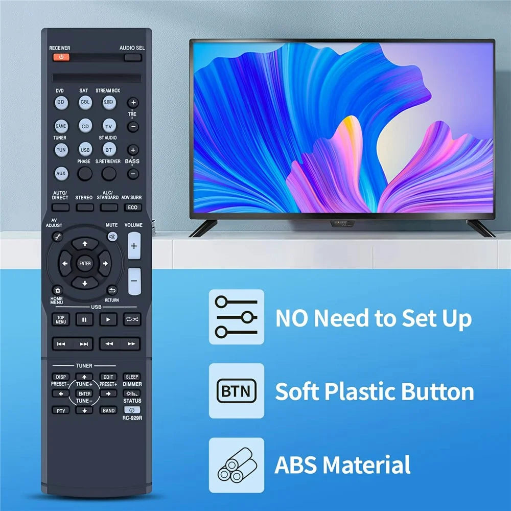 RC-929R For Pioneer AV Receiver Remote Control 10m Range Infrared Handheld Controller Replacement - 2