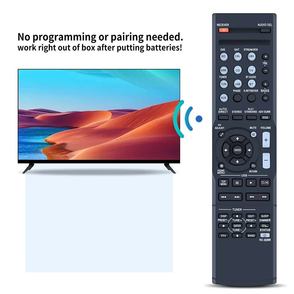 RC-929R For Pioneer AV Receiver Remote Control 10m Range Infrared Handheld Controller Replacement - 5
