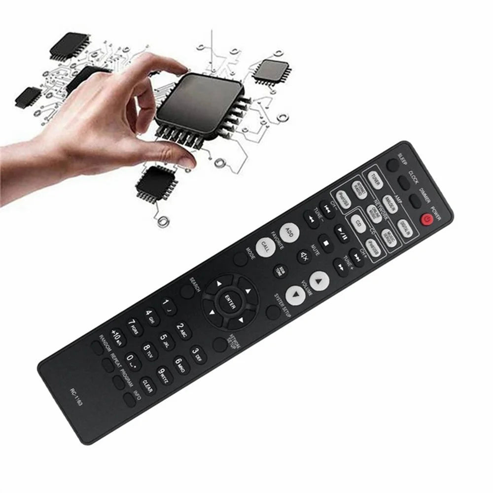 RC-1163 For Denon AV Receiver Infrared Remote Control Battery Powered 10m Range Ergonomic Controller - 4