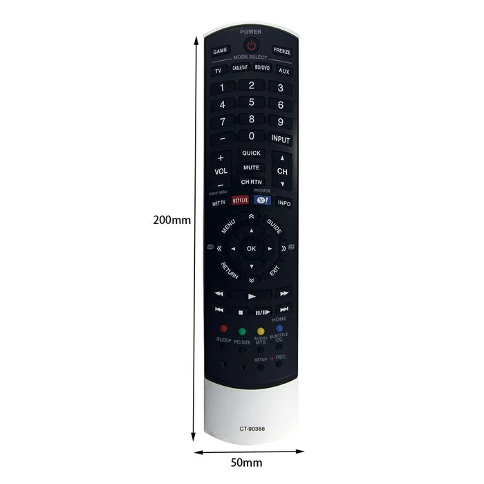 CT-90366 For Toshiba TV Remote Control Battery Powered Infrared Television Controller Replacement - 5