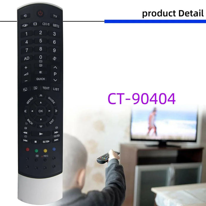 CT-90404 For Toshiba TV Remote Control Battery Powered Infrared Television Controller Replacement - 2