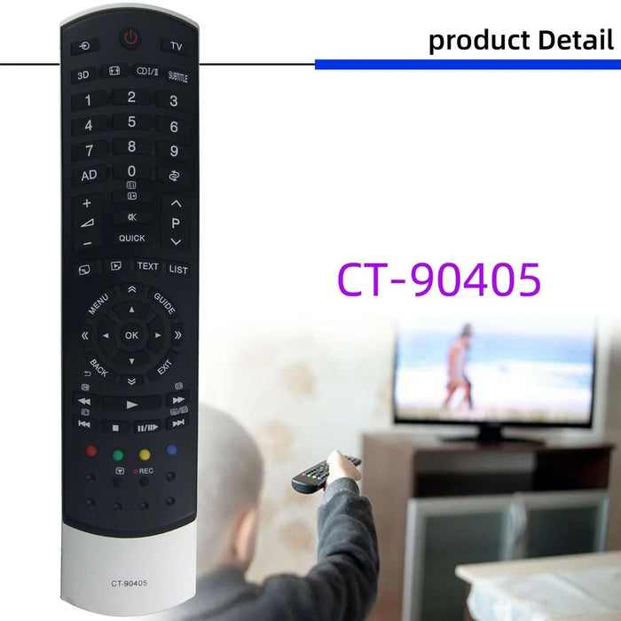 CT-90405 For Toshiba TV Remote Control Battery Powered Infrared Television Controller Replacement - 2