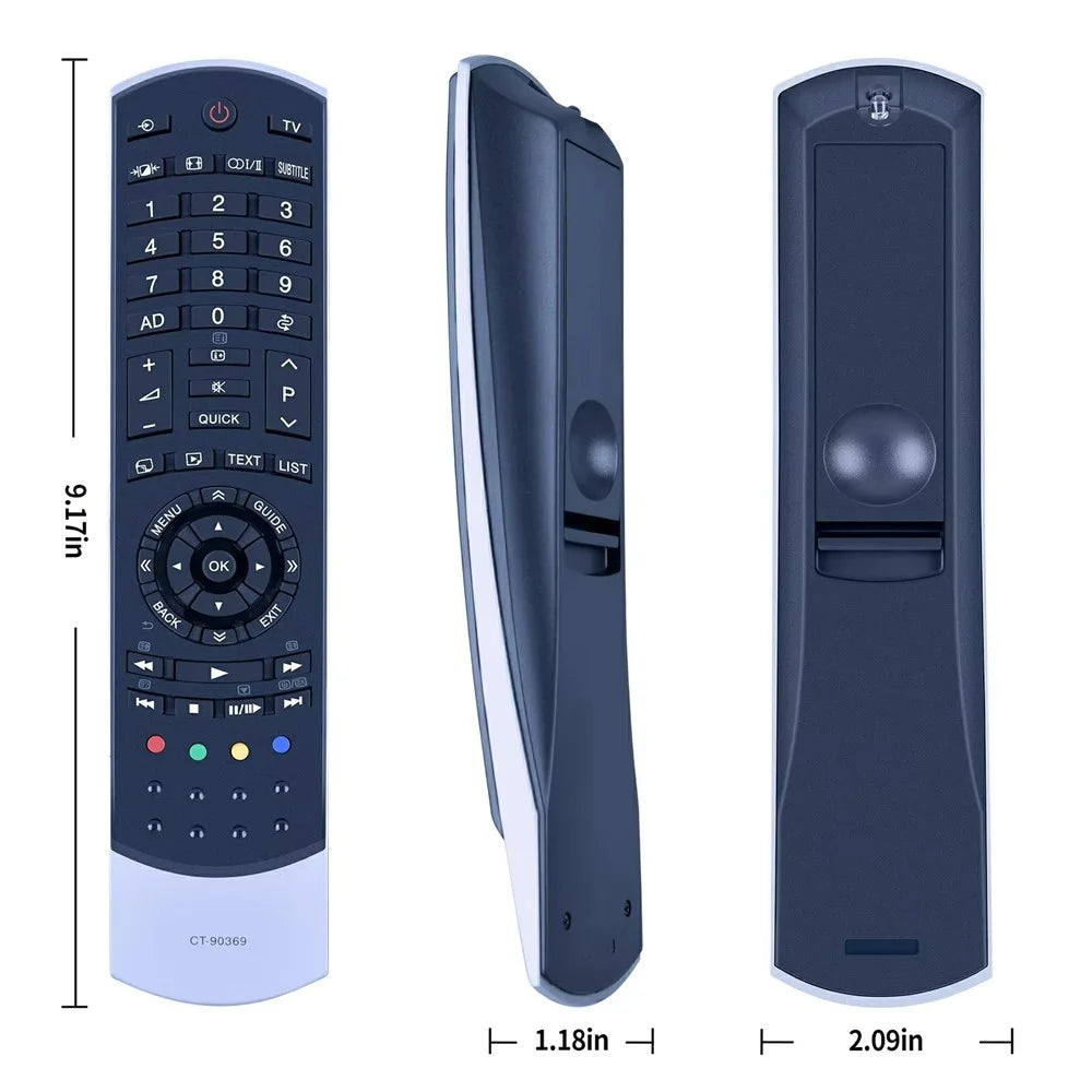 CT-90369 For Toshiba TV Remote Control Battery Powered Infrared Television Controller Replacement - 5