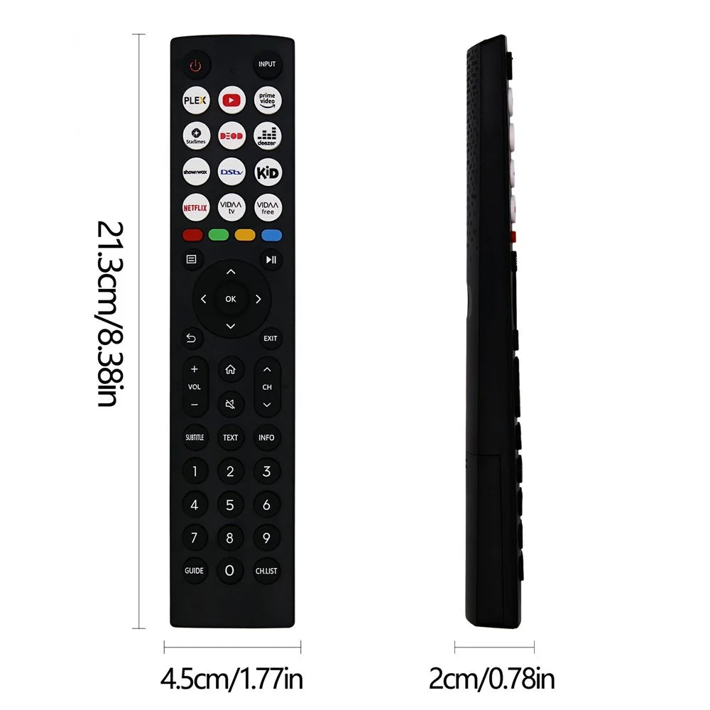 EN2J36H For Hisense TV Remote Control 1-10m Range Ergonomic Infrared Controller Replacement - 5