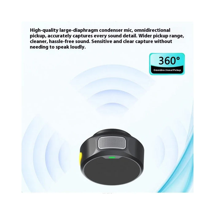 Q8 Magnetic Clip-on Microphone Professional Noise Cancelling Bluetooth-compatible 5.0 Condenser Mic, 2 Transmitter + 1 Receiver - Type-C Plug - 3