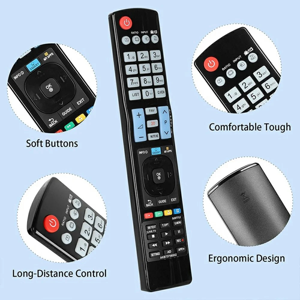 AKB73756502 For LG TV Remote Control Infrared Wireless Replacement Ergonomic Controller - 2