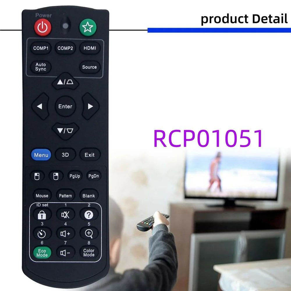 For Viewsonic Projector Remote Control Replacement RCP01051 Infrared Wireless 10m Range - 2