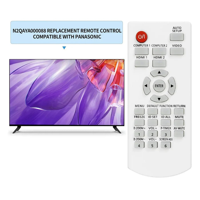 N2QAYA000088 For Panasonic Projector Infrared Remote Control Replacement 10m Range, No Programming Needed - 2