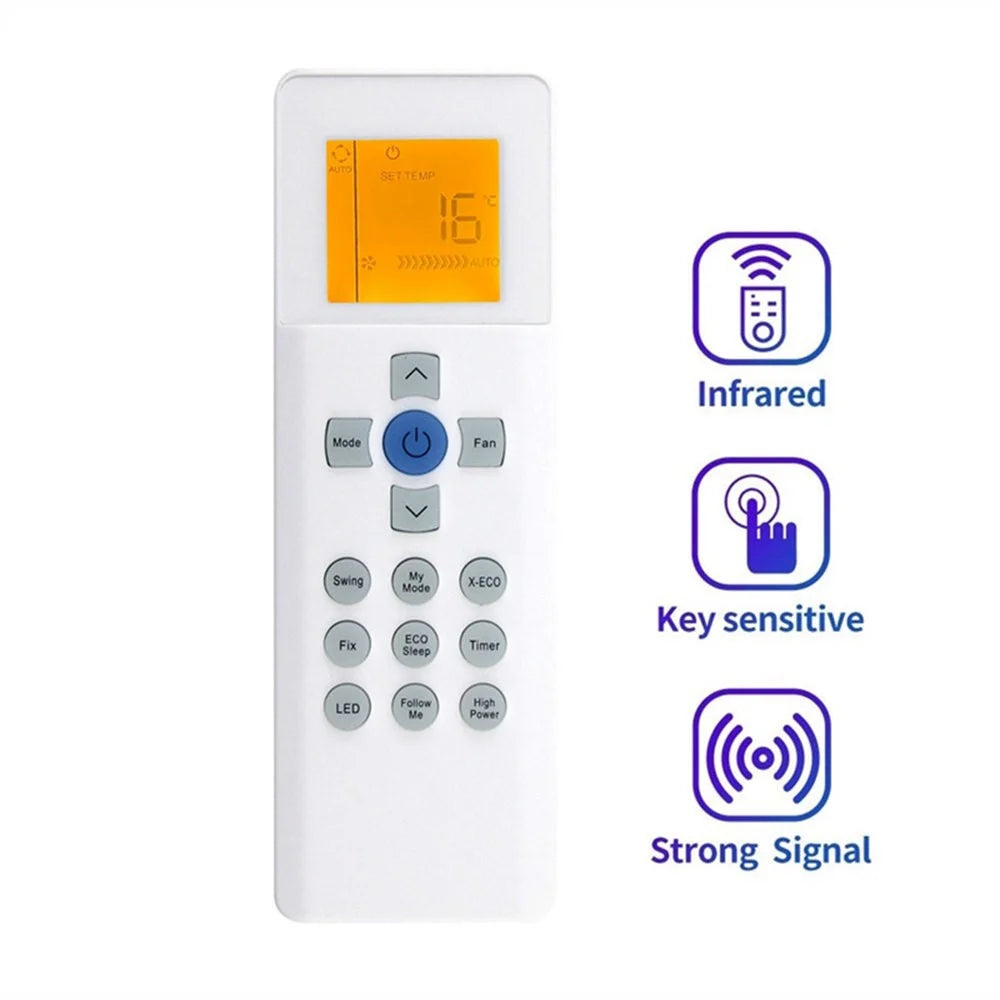 RG67G(2S) / BGEF For Carrier Air Conditioner Infrared Remote Control 10m Range Replacement Controller - 4
