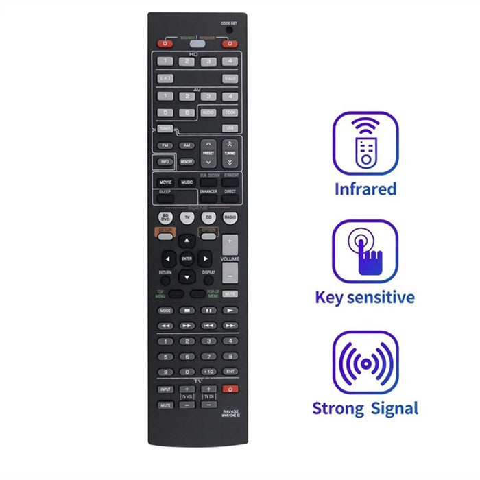 RAV432 For Yamaha AV Receiver Infrared Remote Control 10m Range Ergonomic Wireless Controller - 3