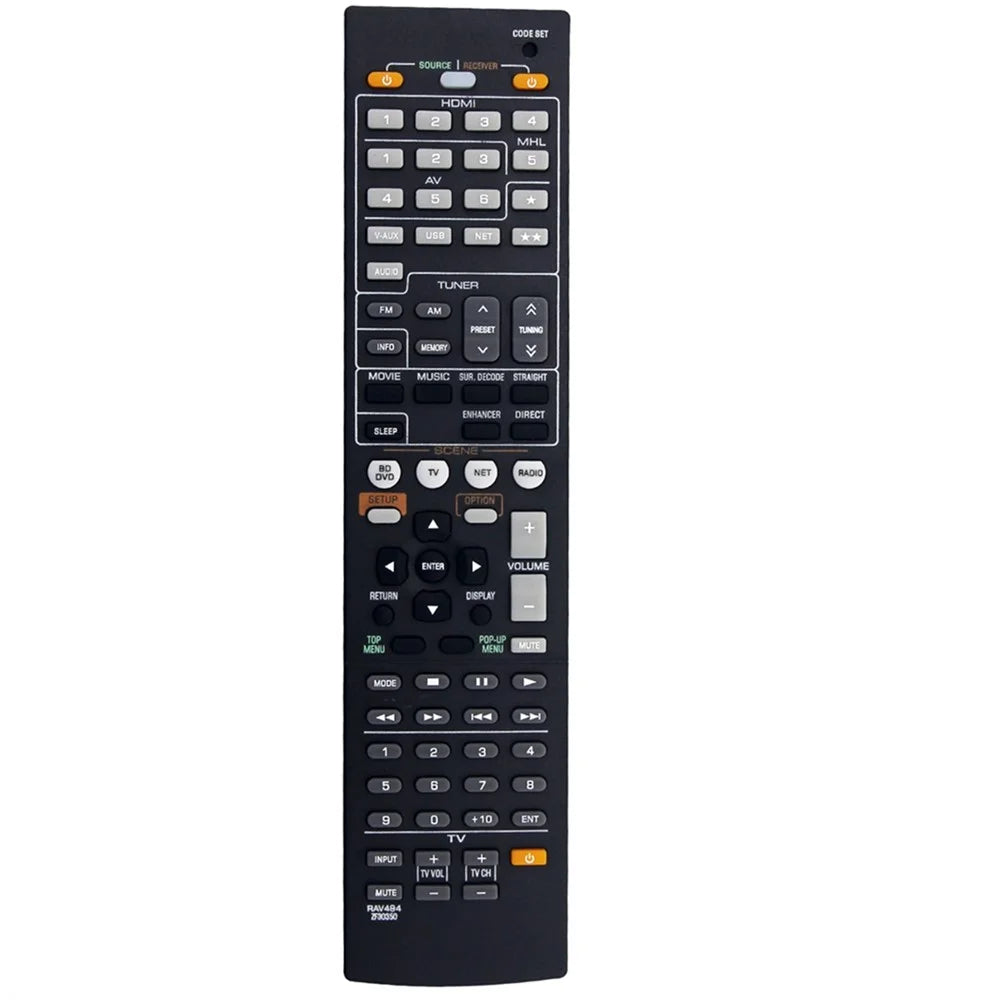 RAV494 For Yamaha AV Receiver Infrared Remote Control 10m Range Ergonomic Wireless Controller - 1