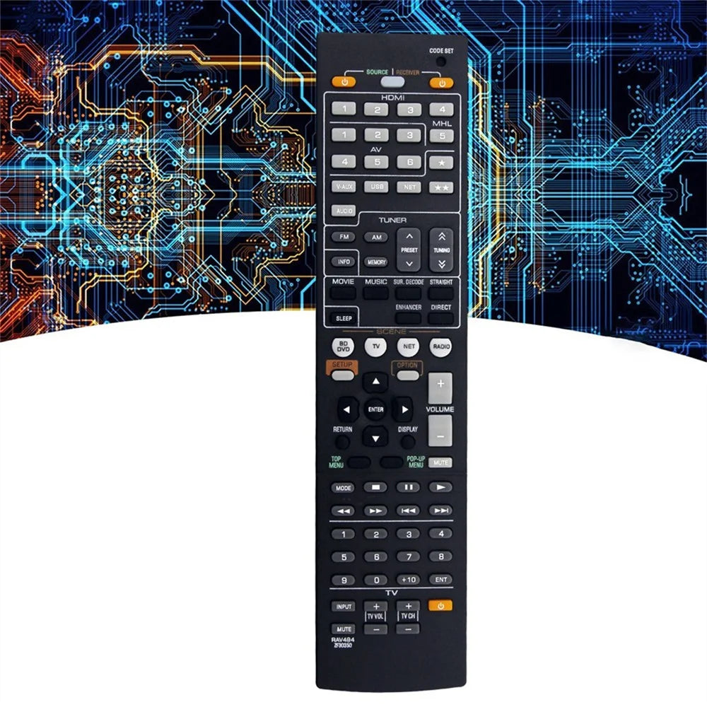 RAV494 For Yamaha AV Receiver Infrared Remote Control 10m Range Ergonomic Wireless Controller - 4