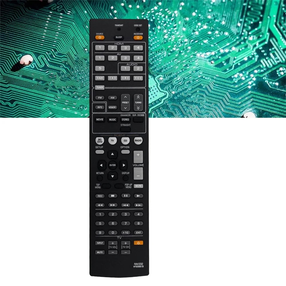 RAV332 For Yamaha AV Receiver Infrared Remote Control 10m Range Ergonomic Wireless Controller - 4