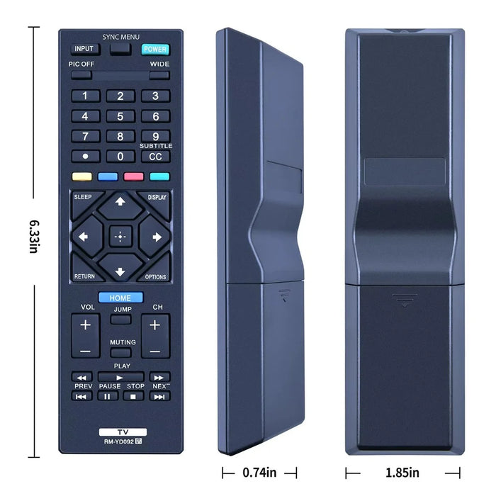 RM-YD092 For Sony TV Remote Control Battery Powered Infrared Replacement Handheld Controller - 5