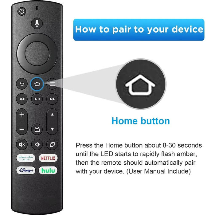 NS-RCFNA-21 For Insignia / Toshiba TV Remote Control Voice Control Television Controller Replacement - 3