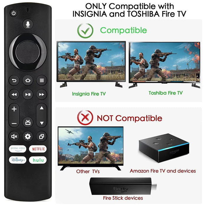 NS-RCFNA-21 For Insignia / Toshiba TV Remote Control Voice Control Television Controller Replacement - 4