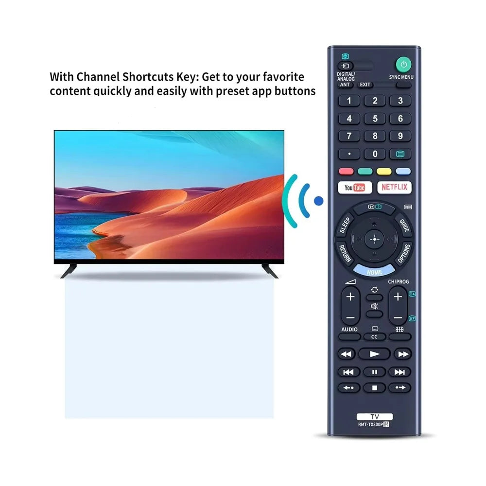 RMT-TX300P For Sony TV Remote Control Battery Operated Infrared Replacement Controller - 4