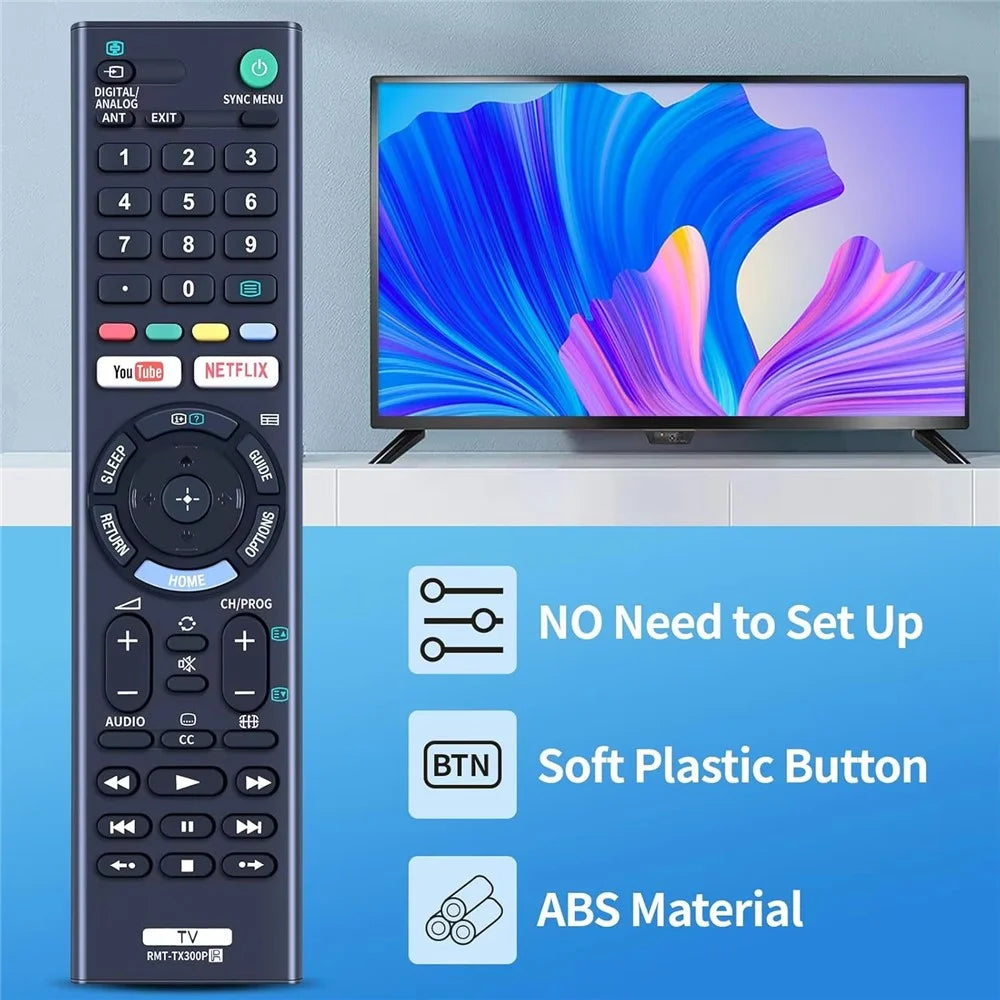 RMT-TX300P For Sony TV Remote Control Battery Operated Infrared Replacement Controller - 6