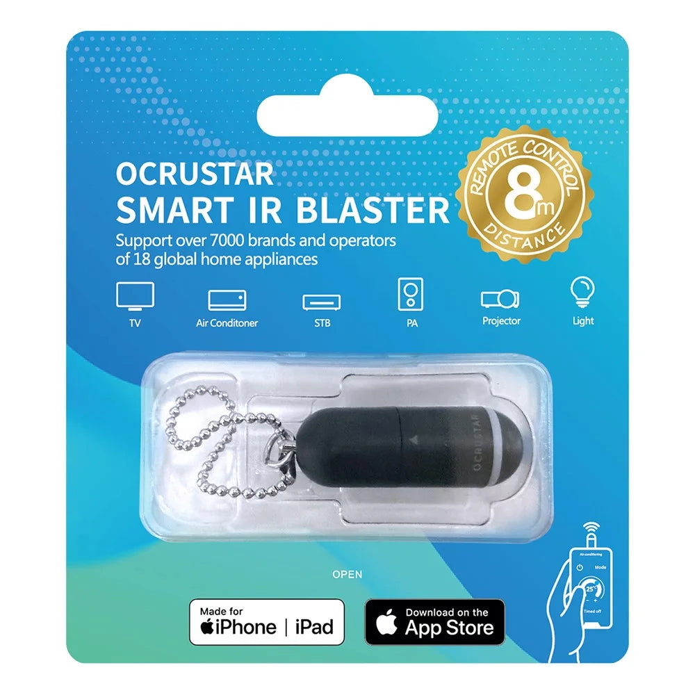 OCRUSTAR EKX6i-T Mini Smartphone IR Remote Control Long Range Control or Air Conditioner TV - Type-C Port - Black - 6