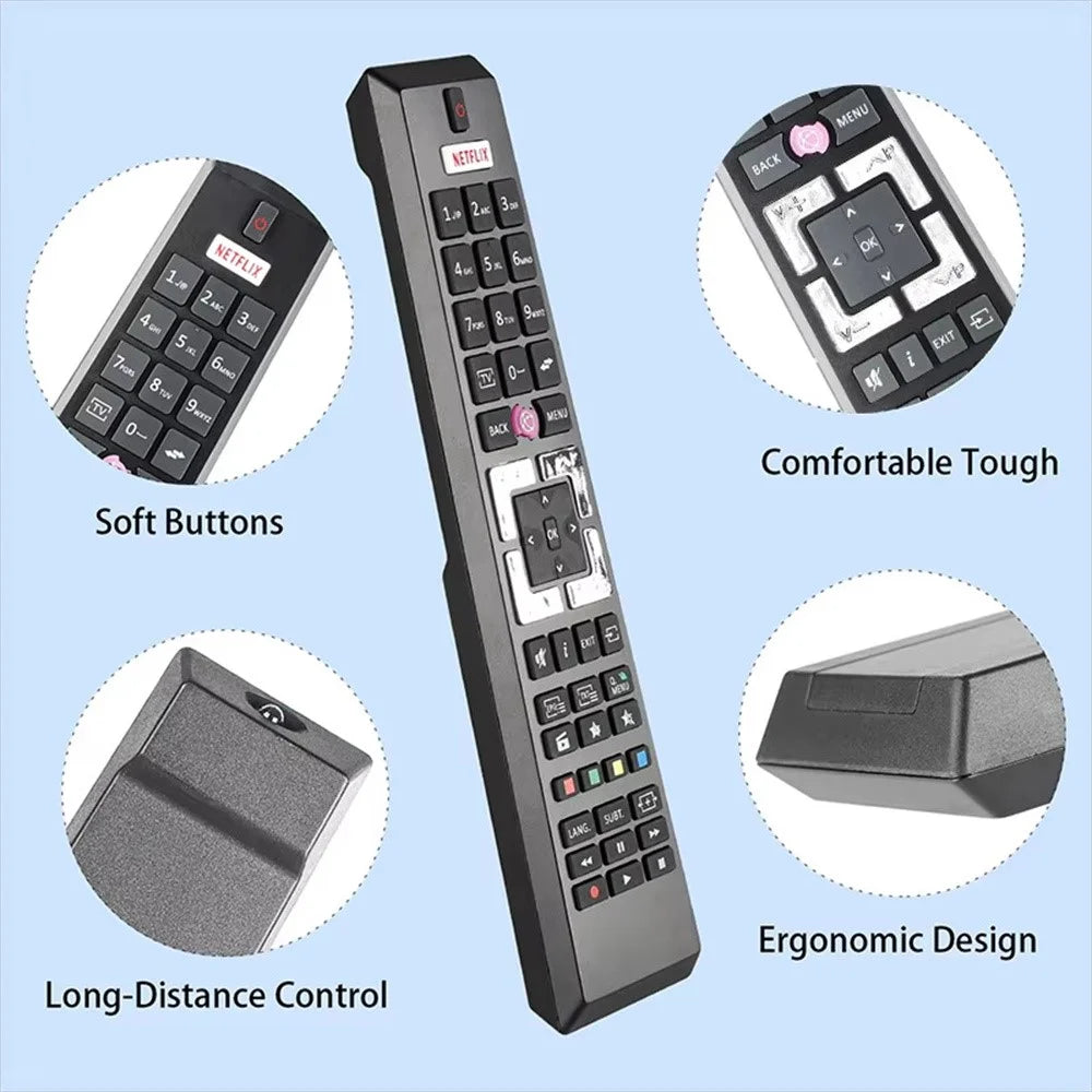 RCA4995 For Tensai / Telefunken TV Remote Control Ergonomic Infrared Replacement Controller - 5
