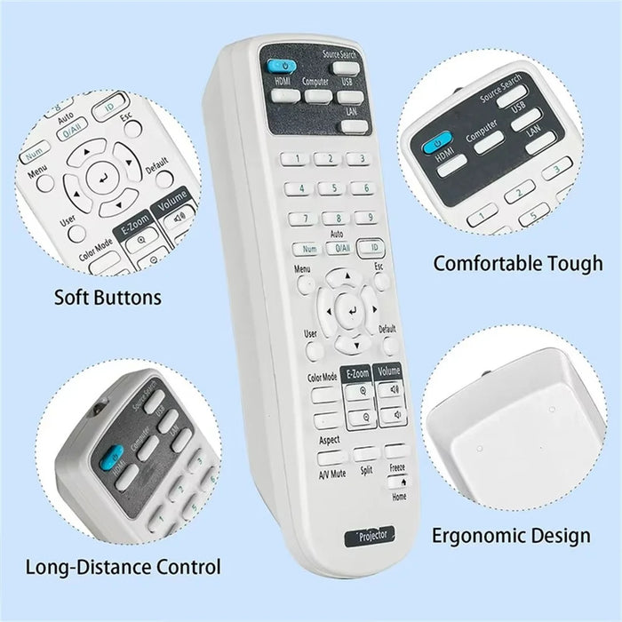 219863500 For Epson Projector Infrared Remote Control Long Range Transmission Universal Replacement - 5
