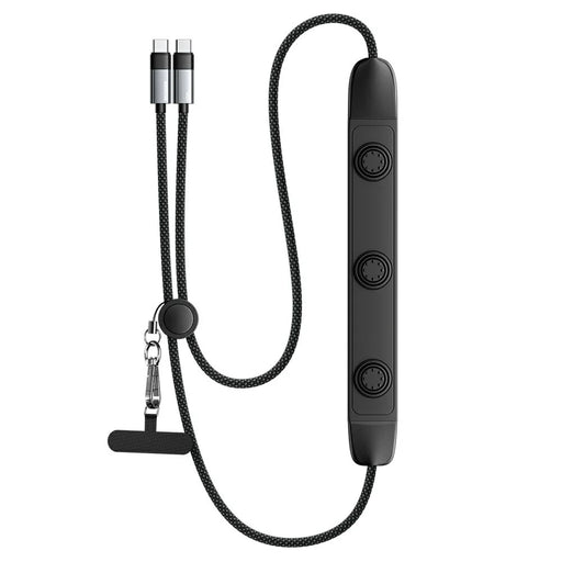 ESSAGER 2 in 1 3 Speeds Adjustable Massage USB-C to USB-C Data Cable 1.5m 100W Fast Charging Cord - 1