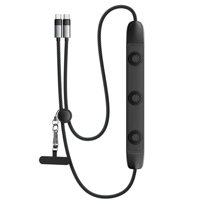 ESSAGER 2 in 1 3 Speeds Adjustable Massage USB-C to USB-C Data Cable 1.5m 100W Fast Charging Cord - 1