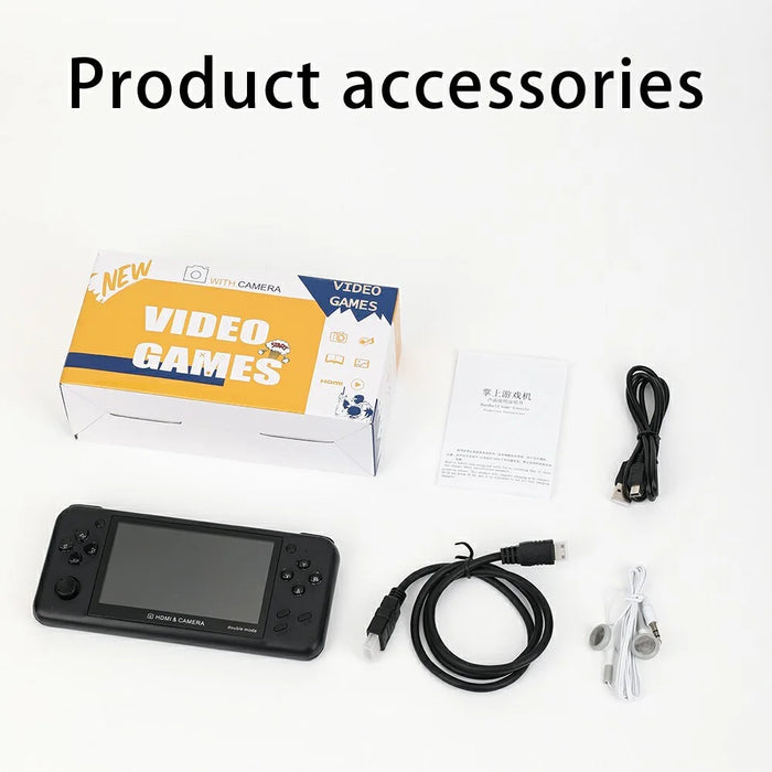 XY10 8GB Retro 4.3 inch HD Screen Handheld Gaming Console Multi Emulator Portable Game Machine - Black - 5